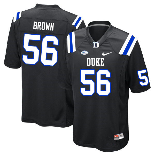 Men #56 Elijiah Brown Duke Blue Devils College Football Jerseys Sale-Black